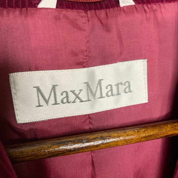 MaxMara Corduroy Velvet Jacket Blazer Plum 10 - Picture 3 of 14